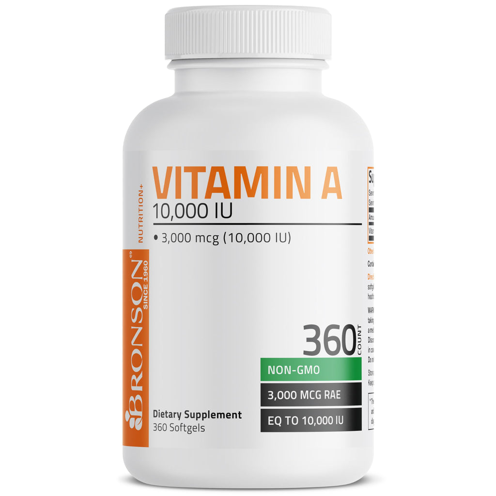 Bronson Vitamin A 10,000 IU Healthy Vision and Immune Support, 360 Softgels