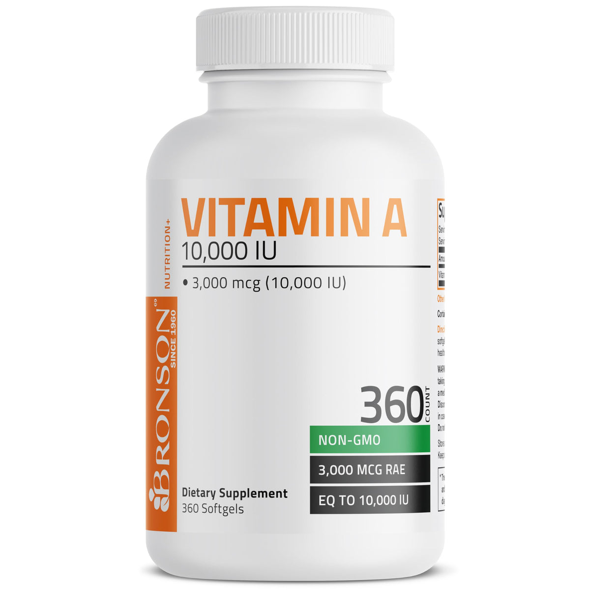 Bronson Vitamin A 10,000 IU Healthy Vision and Immune Support, 360 Softgels