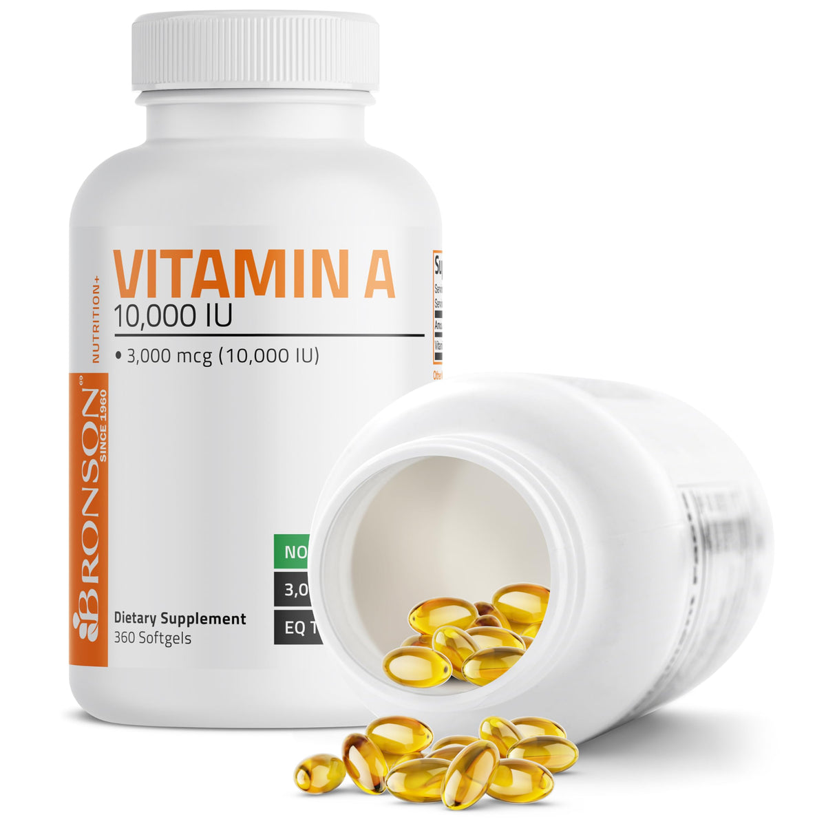 Bronson Vitamin A 10,000 IU Healthy Vision and Immune Support, 360 Softgels