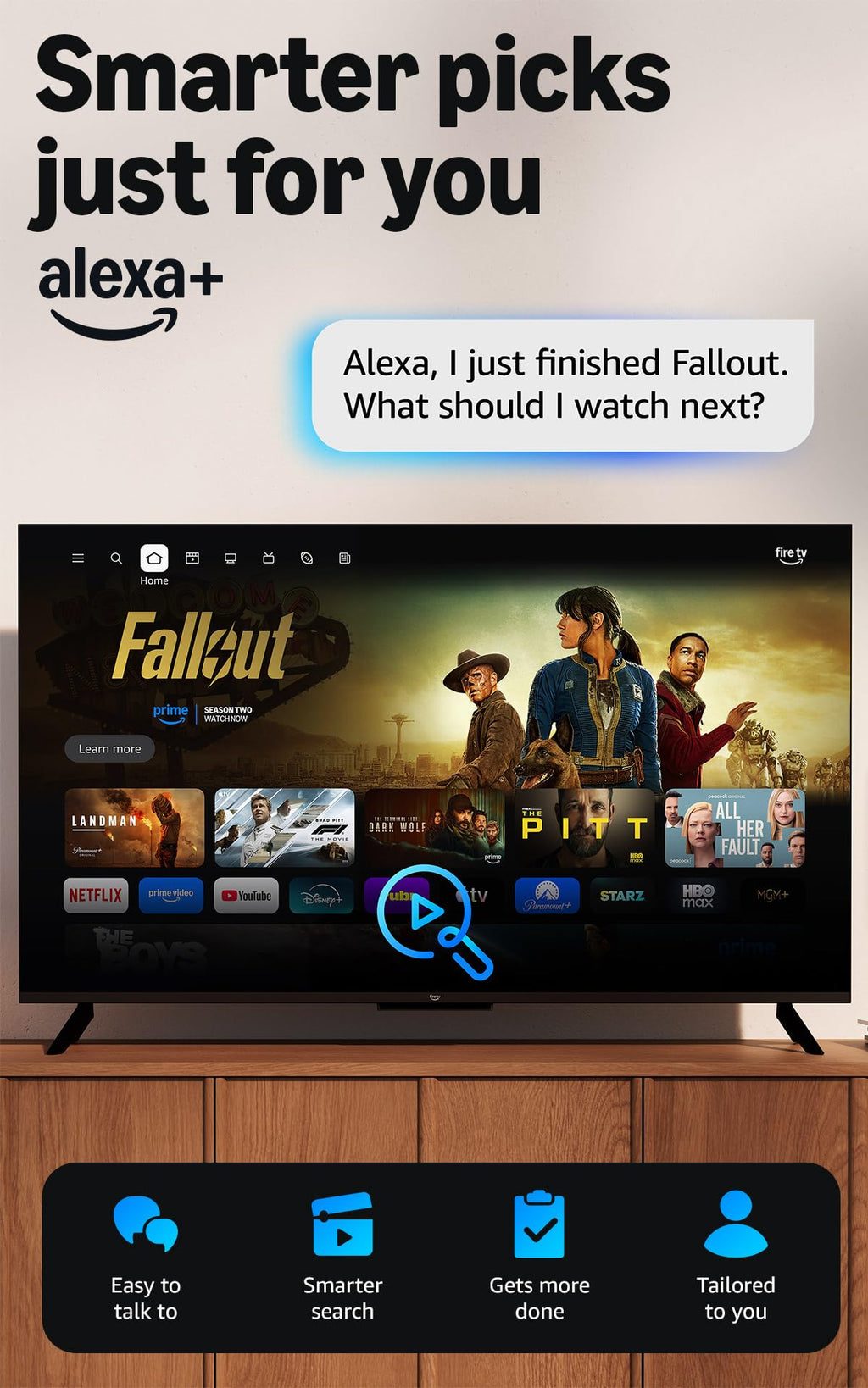 Amazon Ember 75" Mini-LED Series with Fire TV (newest model), QLED 4K UHD smart TV, Dolby Vision IQ, 144hz gaming mode, Ambient Experience, find shows faster with Alexa+