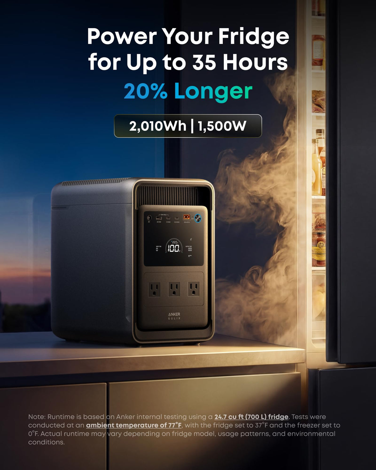 Anker SOLIX S2000 Portable Power Station, 2,010Wh, 3,000W Peak, Home Backup