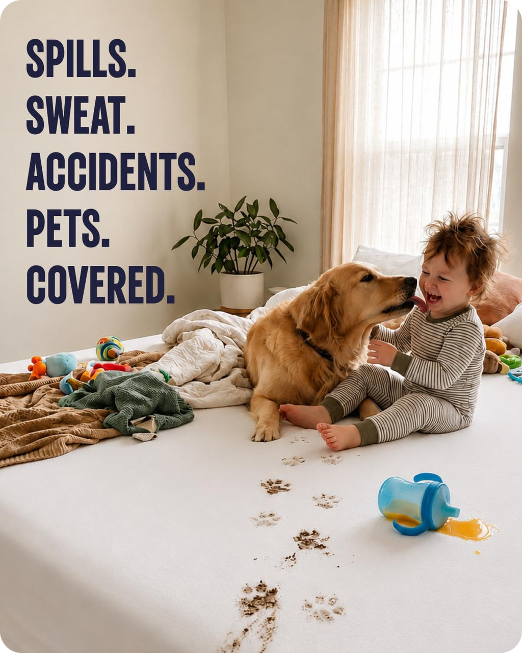 SafeRest Waterproof Queen Size Mattress Protector