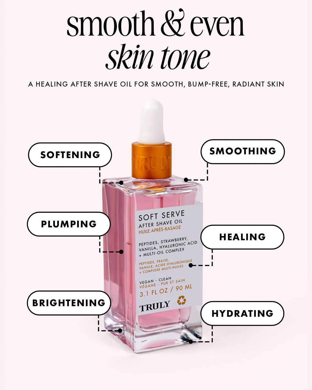 Truly Beauty Soft Serve After Shave Oil | Hydrating Treatment for Ingrowns