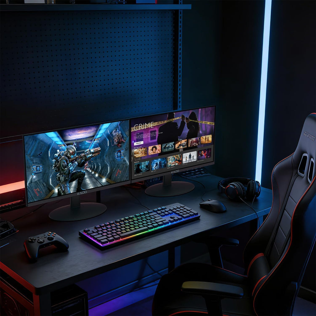 Kado 2-Pack Dual 22" 1920x1080 120Hz 105% sRGB FHD Computer Monitor