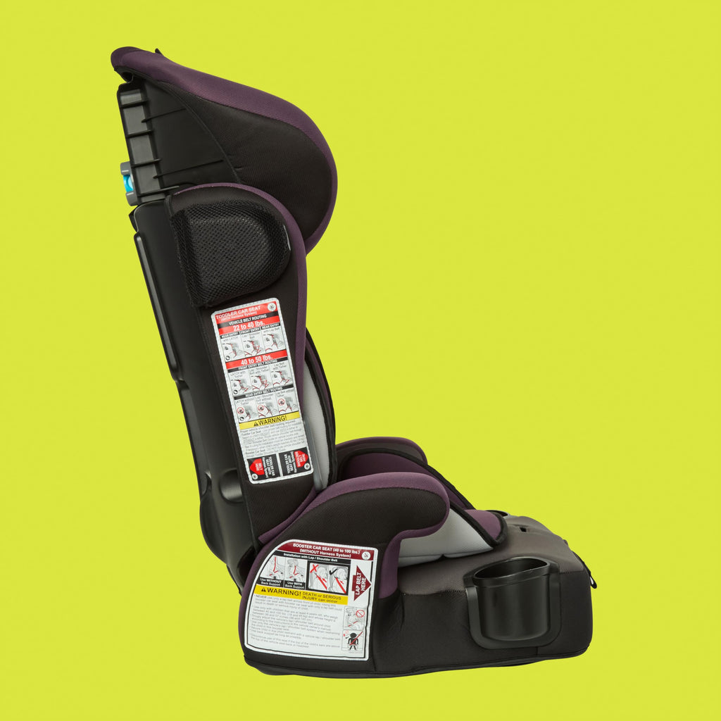 Baby Trend Hybrid SI 3-in-1 Combination Booster Seat, Dash Orchid – Side-Impact Protection, 3-Stage Growth Design, Adjustable Headrest, Cushioned Comfort