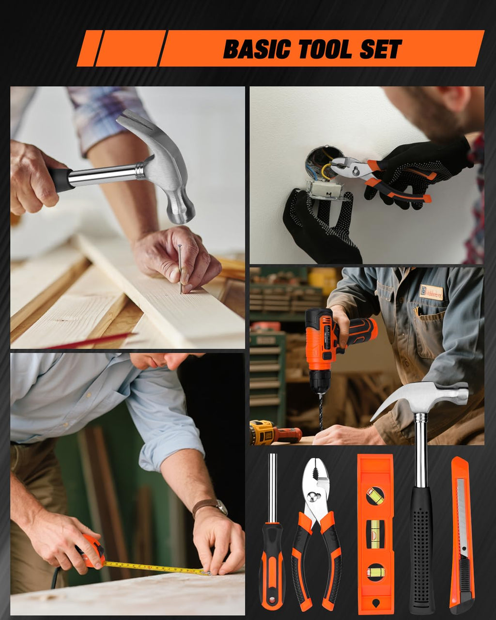 Thatool 139-Piece Home Tool Kit with 8V Cordless Drill and Storage Case