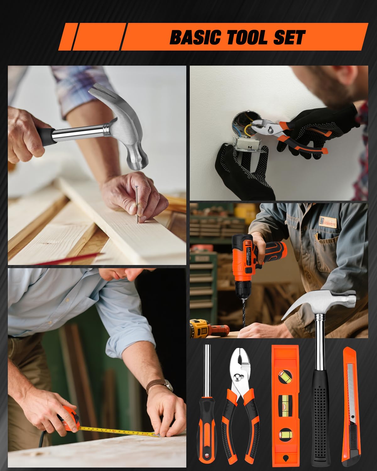 Thatool 139-Piece Home Tool Kit with 8V Cordless Drill and Storage Case