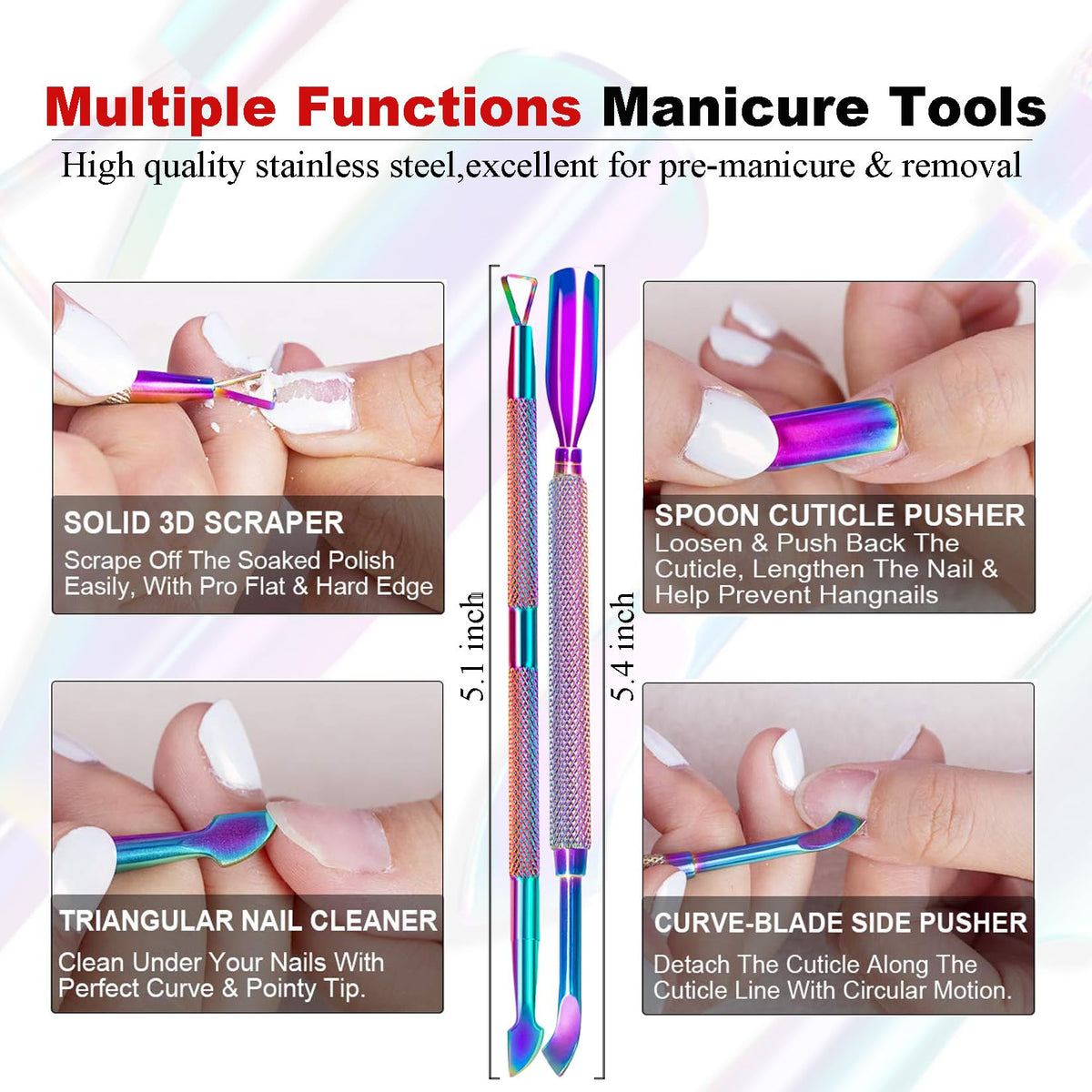 Gel Nail Polish Remover Kit with Cuticle Oil & Latex Tape & Removol Tools