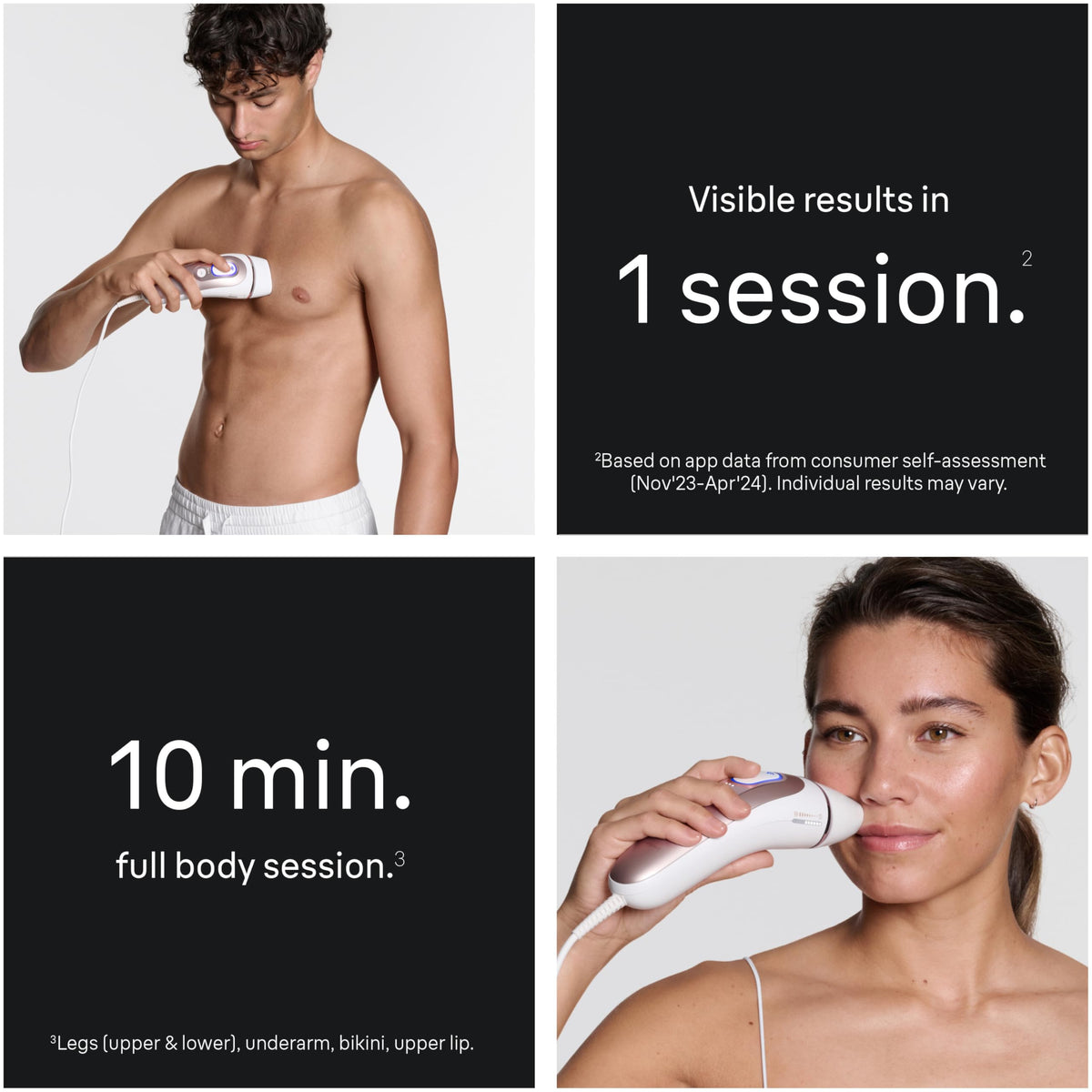 Braun Smart IPL, Skin i·Expert Pro 7, VOGUE's Best Hair Removal Device, IPL Hair Removal for Women and Men, Permanent Laser Hair Reduction At-Home, World's 1st Smart App, 3 Heads, IPL7243