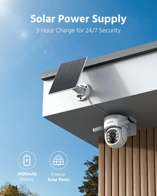 ANNKE 4MP Solar Security Cameras Wireless Outdoor, 4-Cam Home Camera System