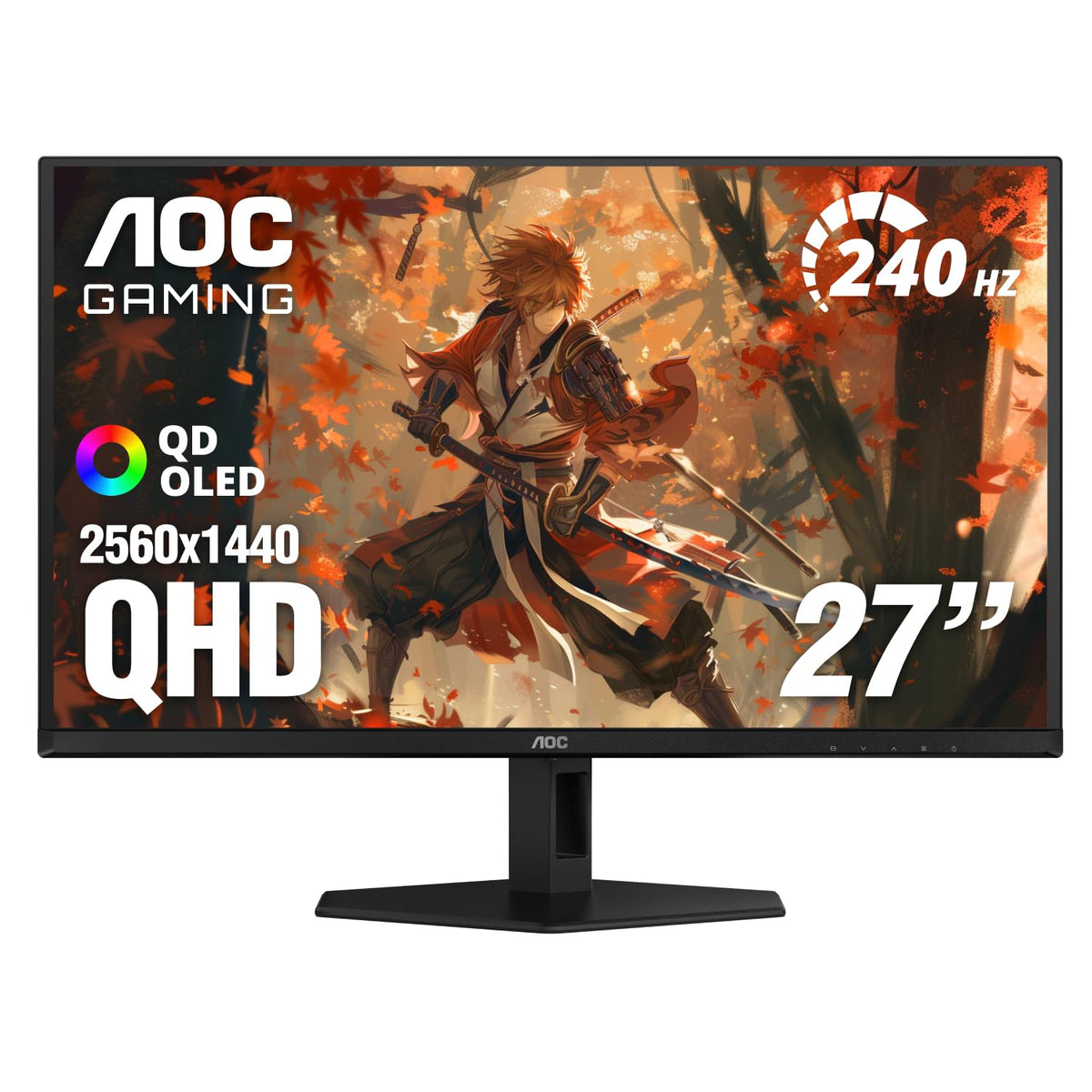AOC 27" Gaming Monitor QHD 240Hz QD OLED NVIDIA G-SYNC Compatible Q27GAZD