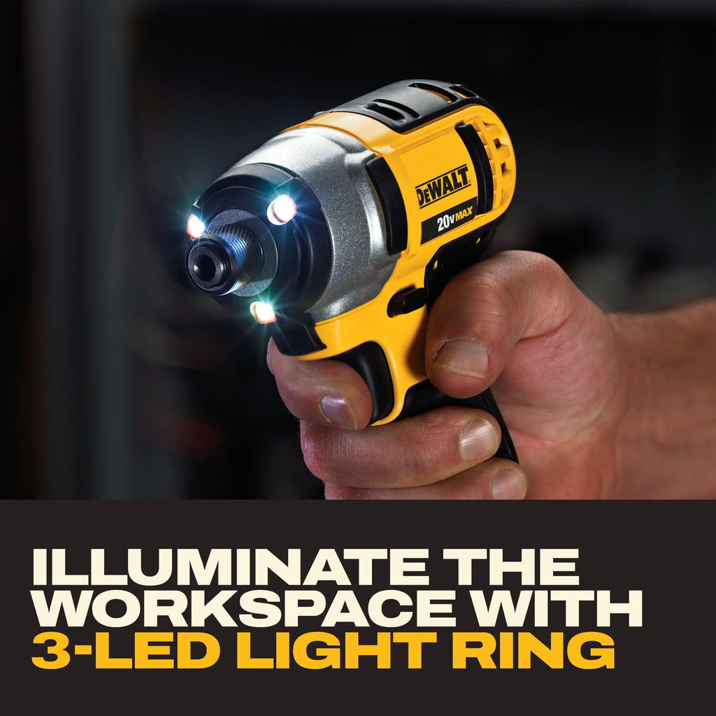 DEWALT 20V MAX Cordless Drill and Impact Driver, Power Tool Combo Kit , Includes 2 Batteries, Charger and Bag (DCK240C2)