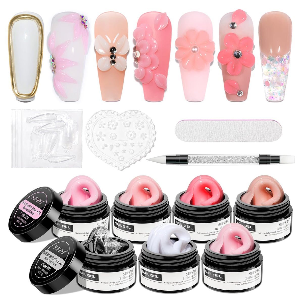 Solid Builder Gel for Nail Extension Non Stick Hand Scupture Hard Gel