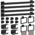 STWWO 20-Pieces Matte Black Bathroom Hardware Set