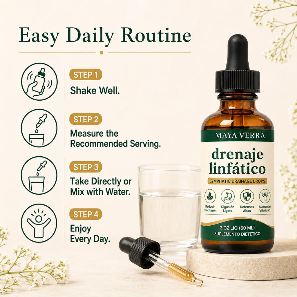 SOURPLUS Maya Verra Drenaje LinfáTico Gotas, Lymphatic Drainage Drops, Full Body Detox & Cleanse, Immune Support, Reduce Bloating, Vegan, Non-GMO (60ml) (1)