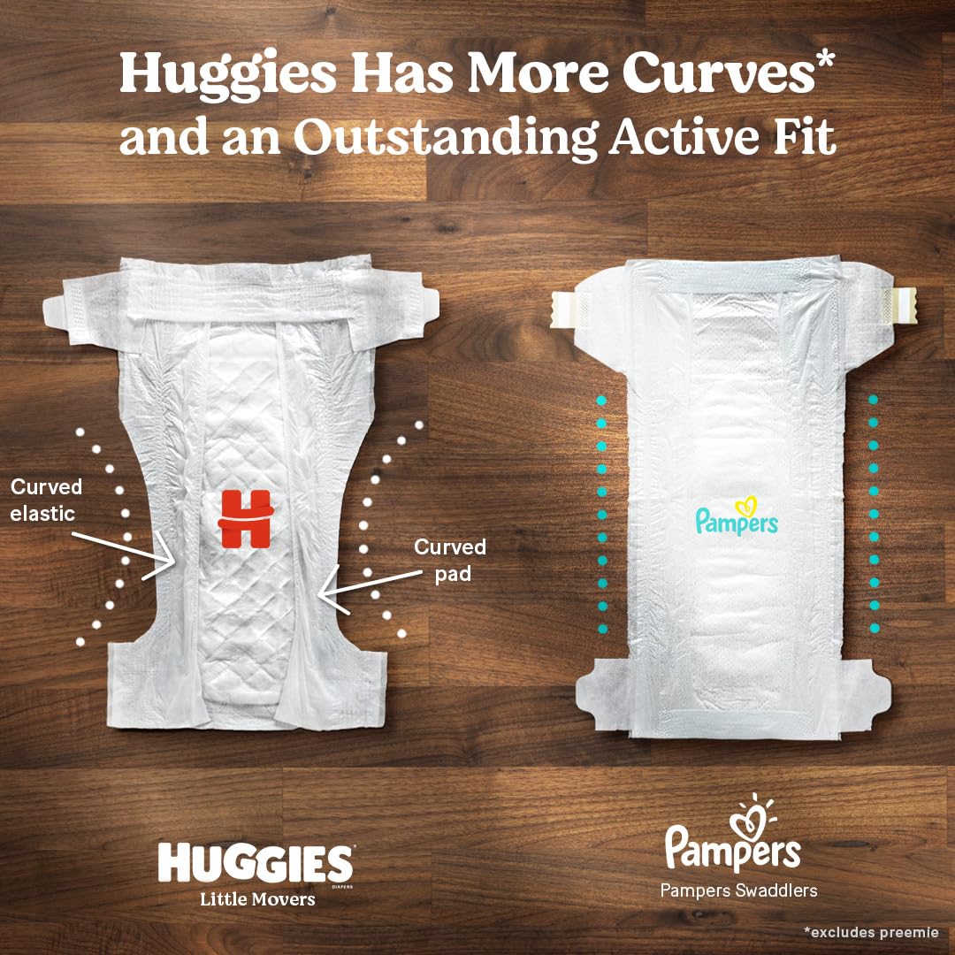 Huggies Little Movers Diapers Size 8, 76 Count (2 Packs of 38)