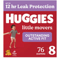Huggies Little Movers Diapers Size 8, 76 Count (2 Packs of 38)
