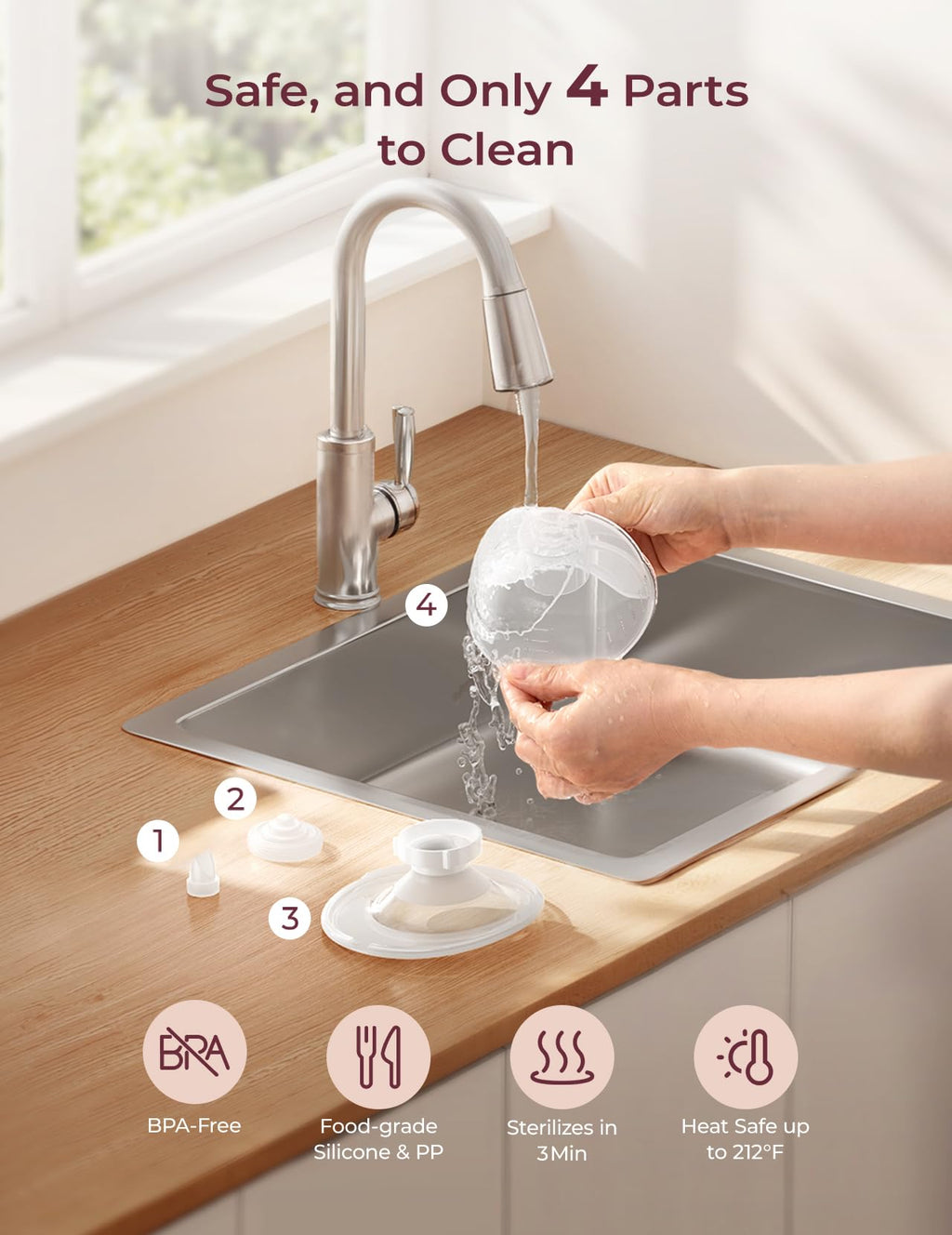 Momcozy M5 Smart APP Controlled Wearable Breast Pump, 2-Pack Cozy Red