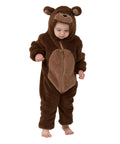 LONULAIN Unisex Baby Animal Costume Pajamas, Infant Flannel Hooded Halloween Romper Cosplay Costume/Homewear/Sleepwear (Bear,24-30 Months)