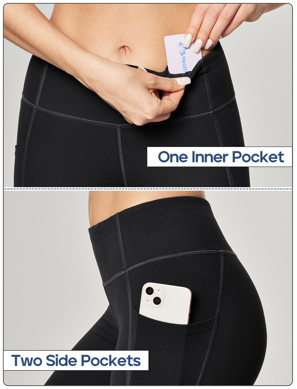 Heathyoga Leggings with Pockets for Women Tummy Control Workout Yoga Pants
