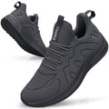 Feethit Mens Non Slip Running Shoes Walking Slip on Sneakers Dark Gray