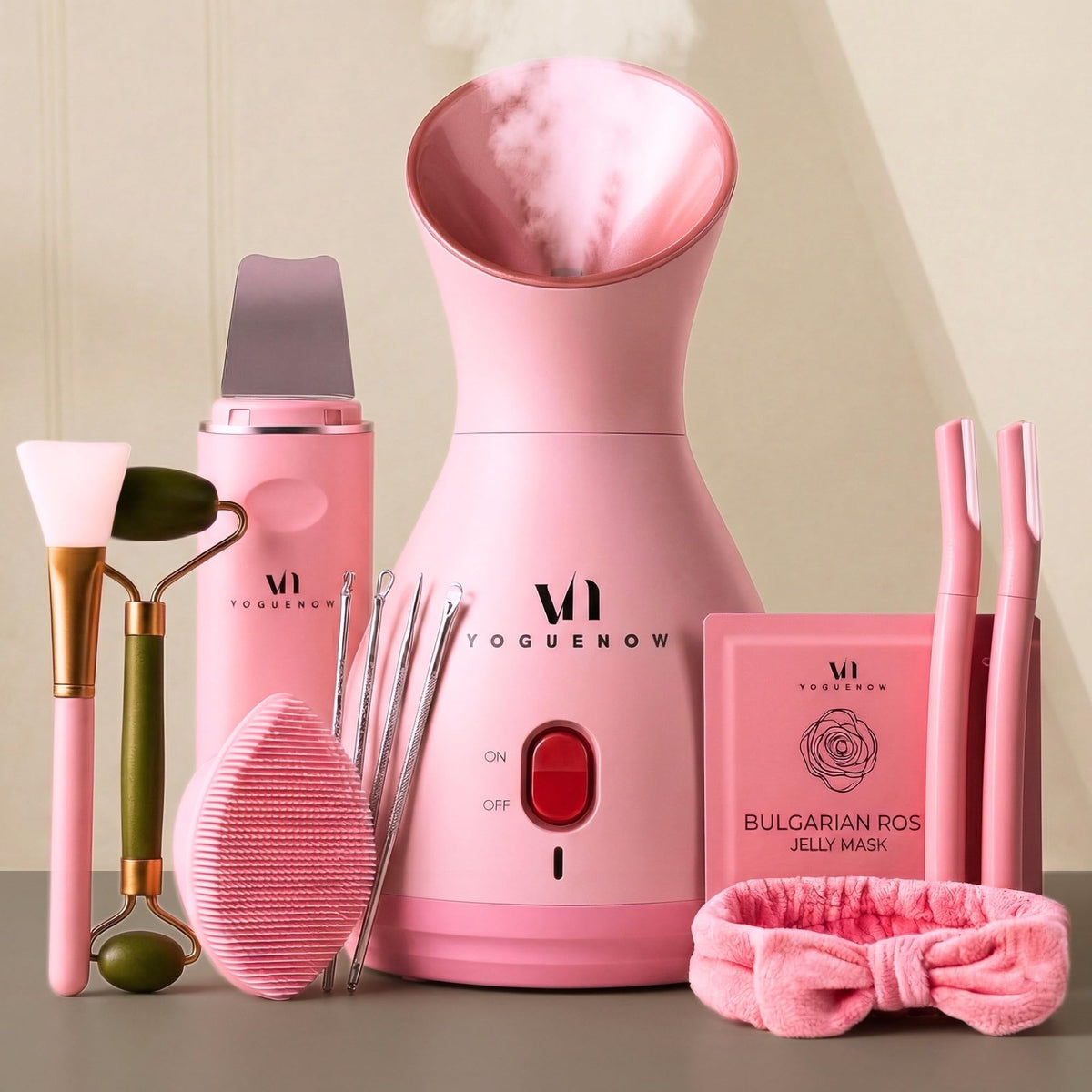 Facial Steamer Spa Kit with 17 Spa Tools for Complete At-Home Facial