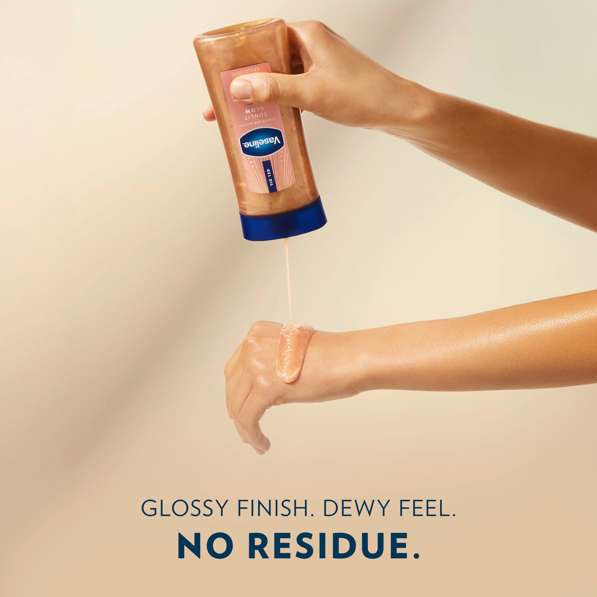 Vaseline Glazed and Glisten Sunlit Glow Body Gel Oil Shimmering 6.8oz 1ct