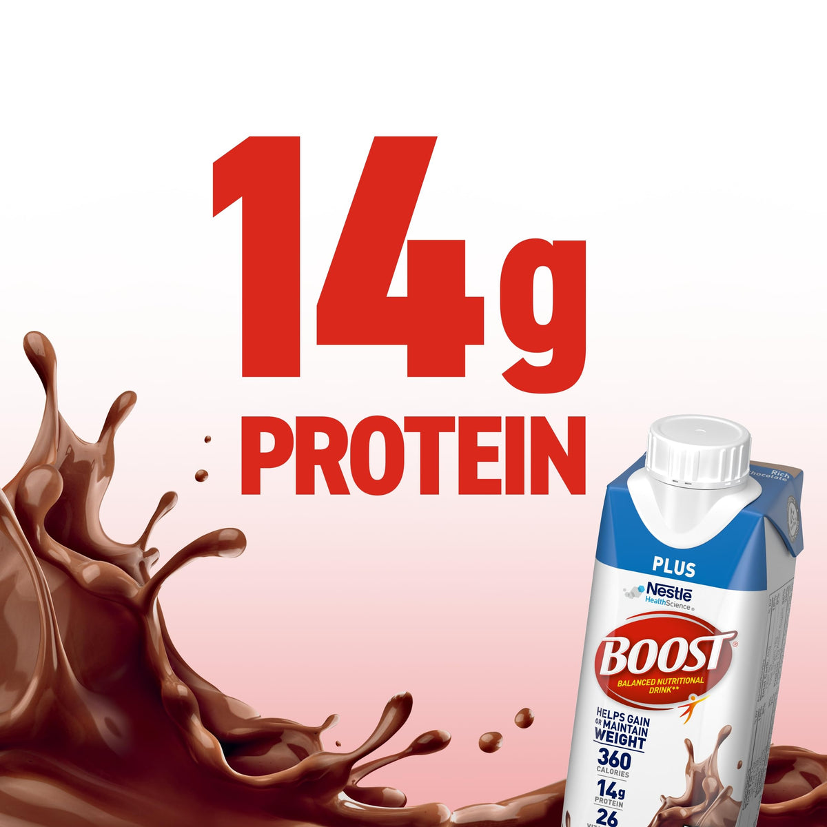 BOOST Plus Ready to Drink Nutritional Drink, Rich Chocolate, 24 Pack