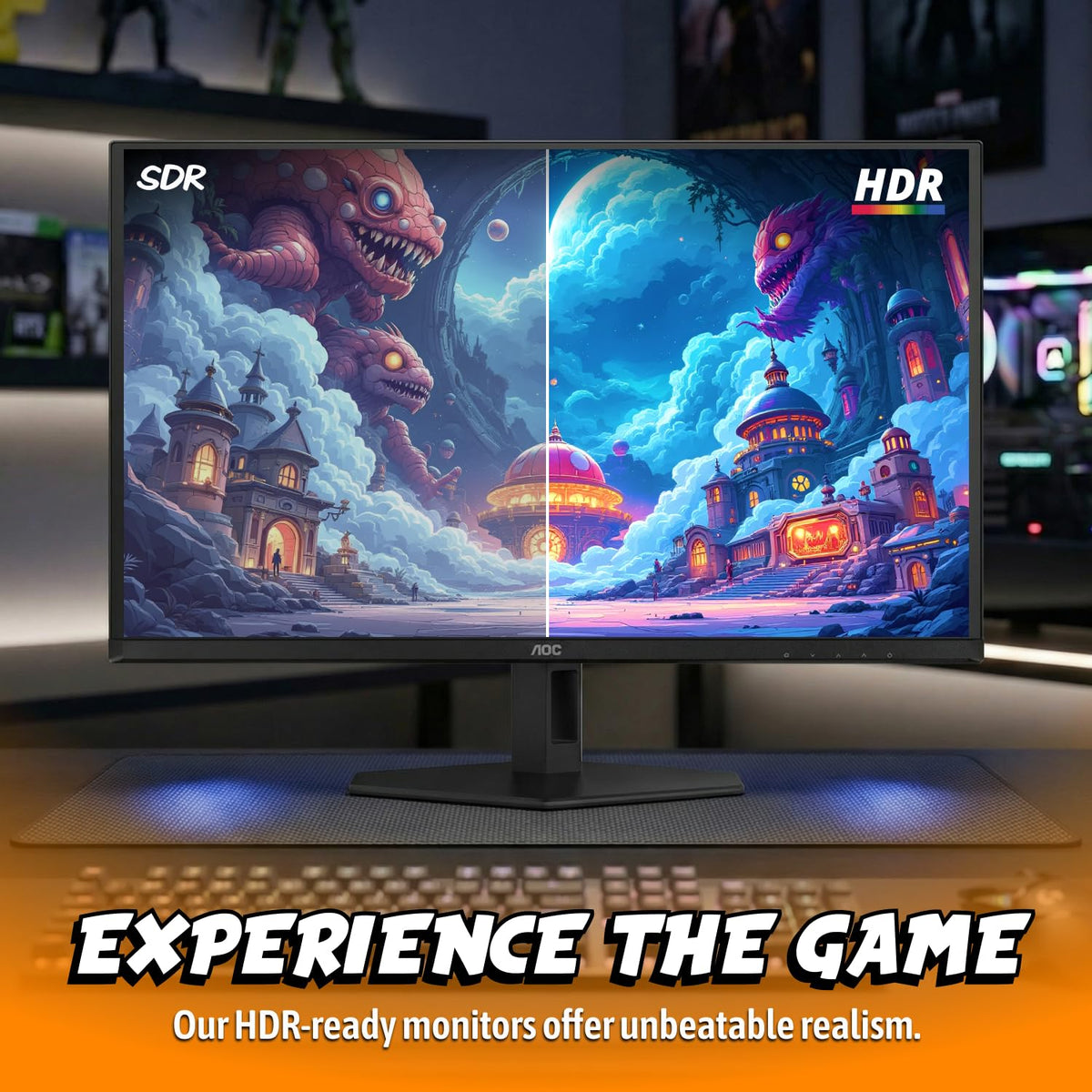 AOC 27" Gaming Monitor QHD 240Hz QD OLED NVIDIA G-SYNC Compatible Q27GAZD