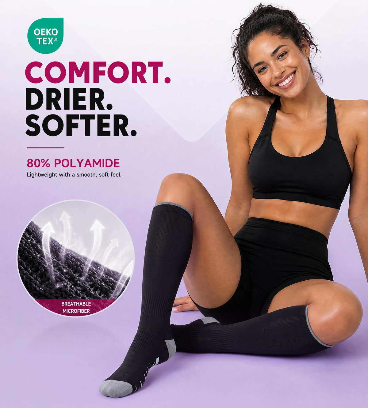Benirap Compression Socks for Women and Men, 15-20 mmHg Circulation Support