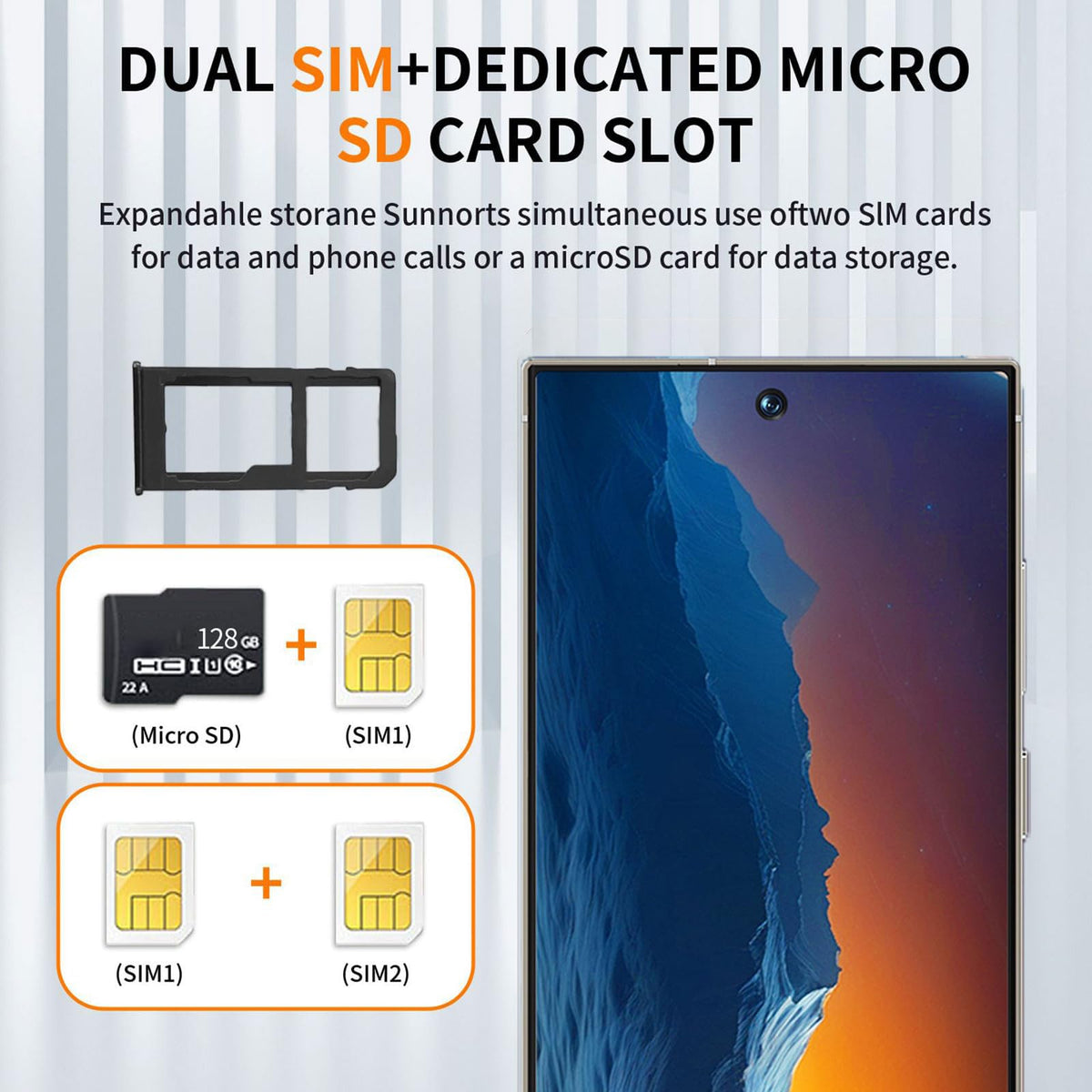 I25 Ultra 5G Unlocked Phones 256GB+8GB 6.99" FHD+ 7000mAh Battery Gray