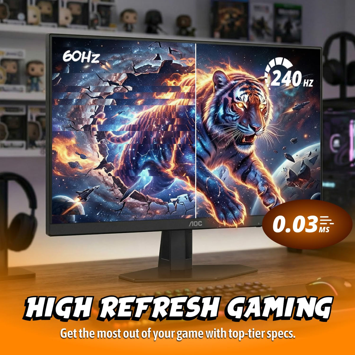 AOC 27" Gaming Monitor QHD 240Hz QD OLED NVIDIA G-SYNC Compatible Q27GAZD