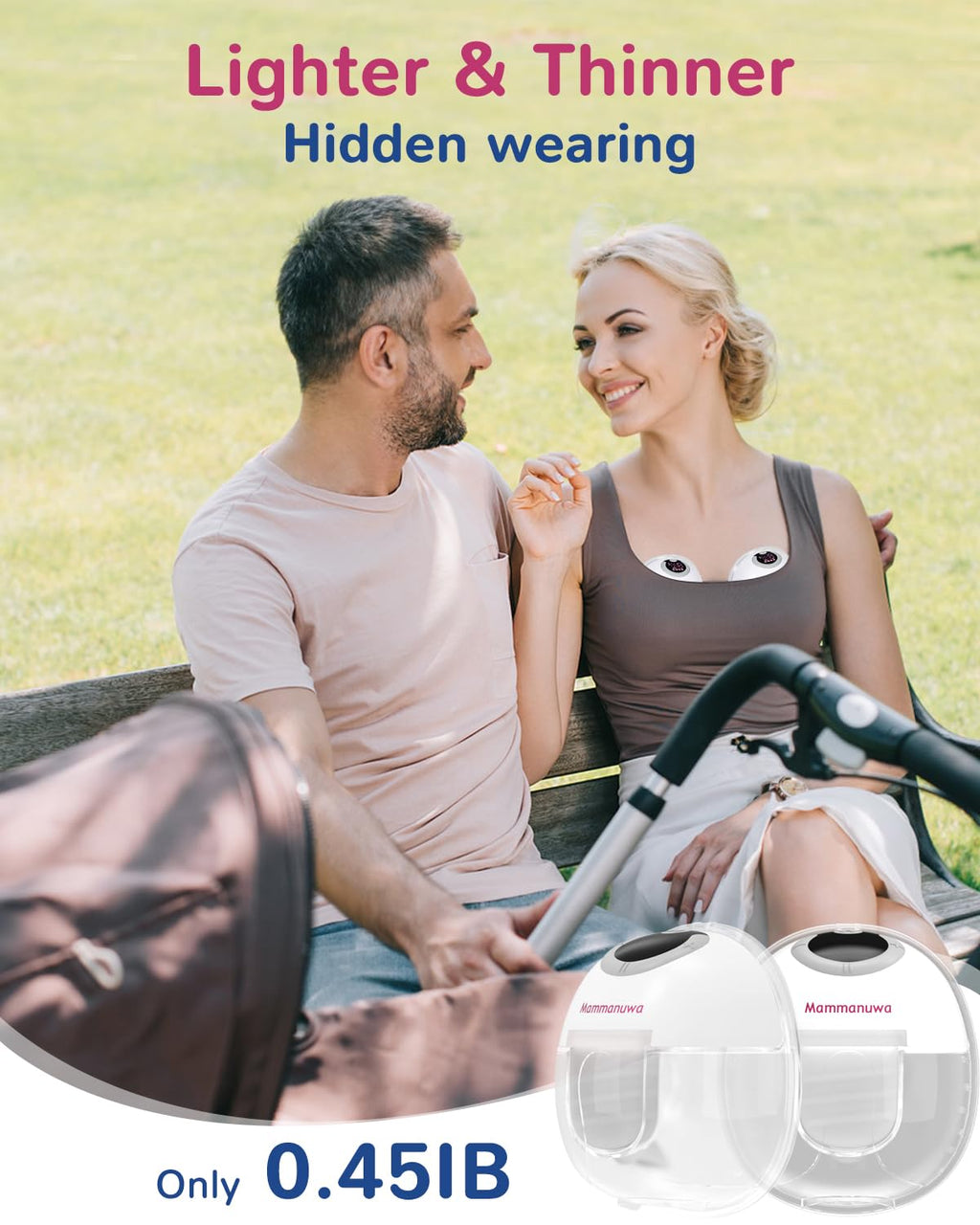 Mammanuwa Electric Breast Pump - Lightweight, Portable, & Hands-Free with Baby Mouth Technology - BPA-Free, 4 Modes, 9 Levels - Elevate Your Breastfeeding Style with Mammanuwa S32
