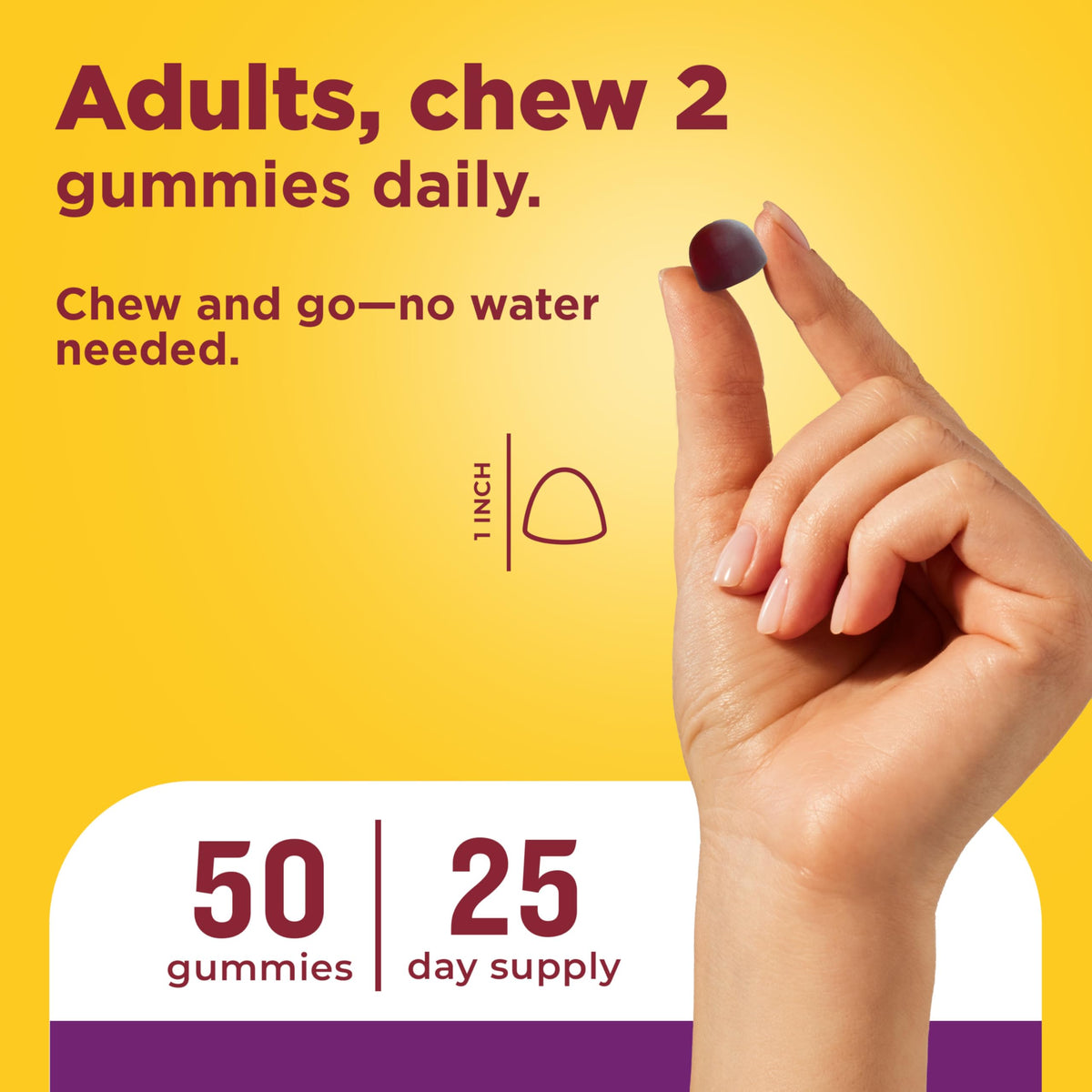 Nature Made Probiotic + Prebiotic Fiber Gummies, 50 Gummies