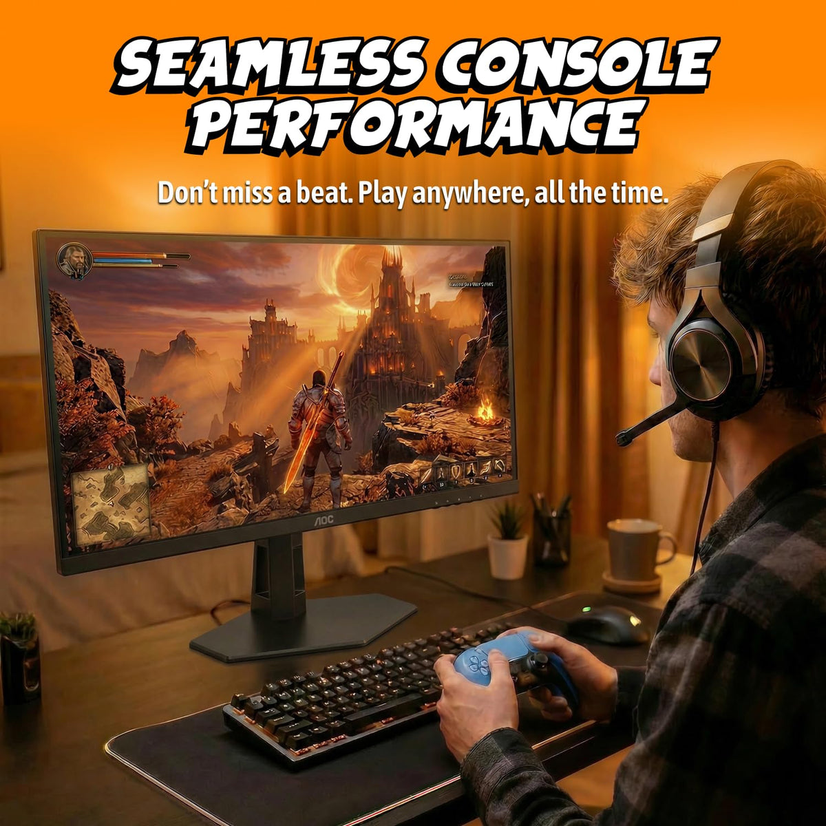AOC 27" Gaming Monitor QHD 240Hz QD OLED NVIDIA G-SYNC Compatible Q27GAZD
