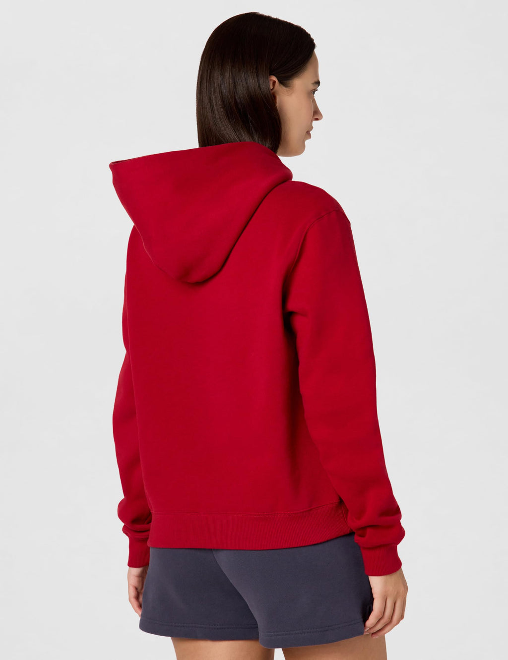 Nike Women's Studio Fleece Pullover Hoodie, Tough Red/Sail, Medium
