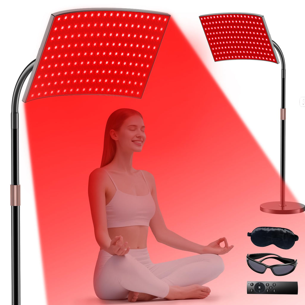 Red Light Therapy for Body Face, Infrared Light Therapy Lamp with Adjustable Stand, 660nm and 850nm Near Infrared LED Lights Panel, Red Infrared Lamp for Full Body