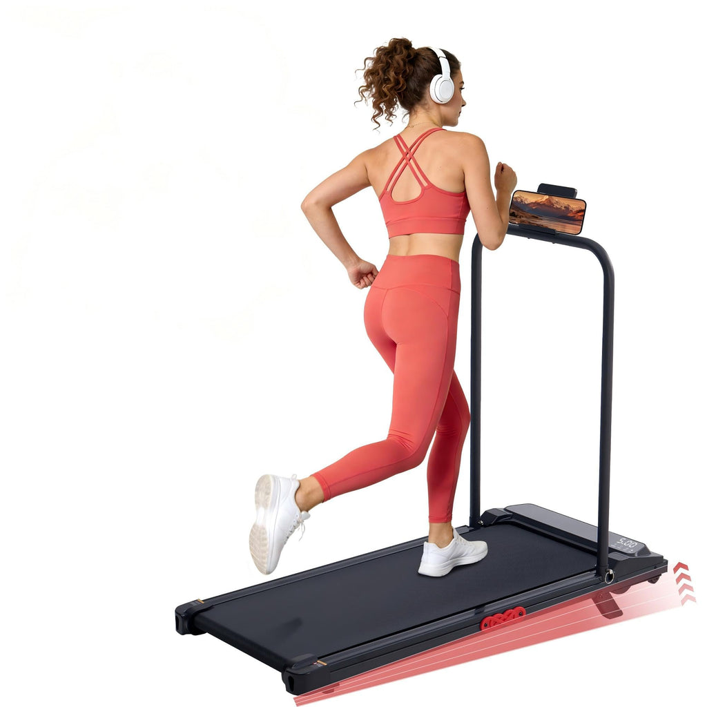 MCRG Walking Pad with Incline, Portable Treadmill with Handle Bar for Home