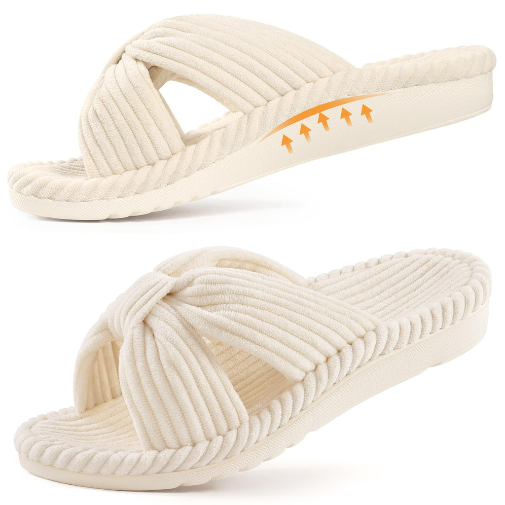 Litfun Women's Orthopedic Arch Support Slippers for Plantar Fasciitis
