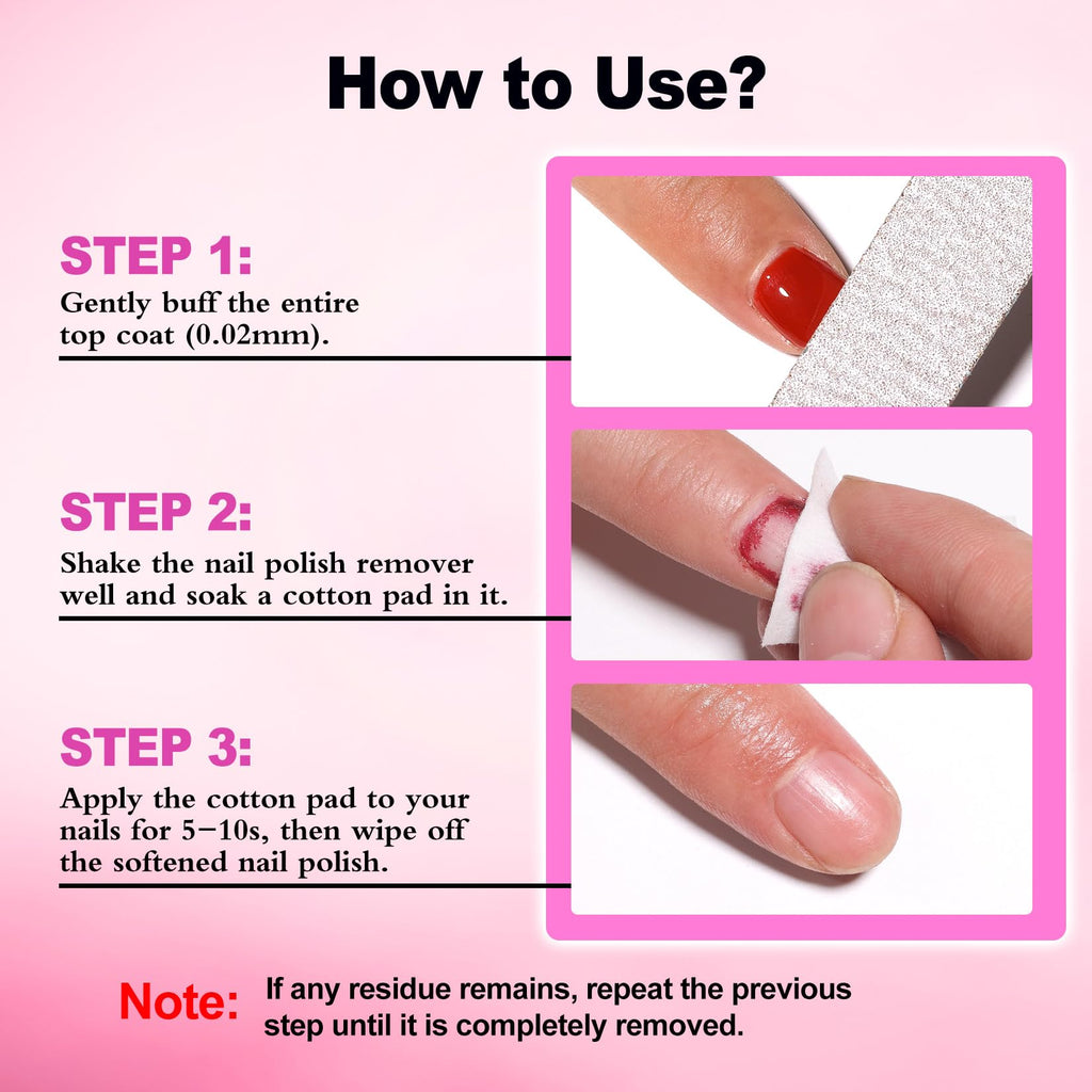 Nail Polish Remover: Pump Bottle, Non-Acetone, Quickly Remove Nail Polish