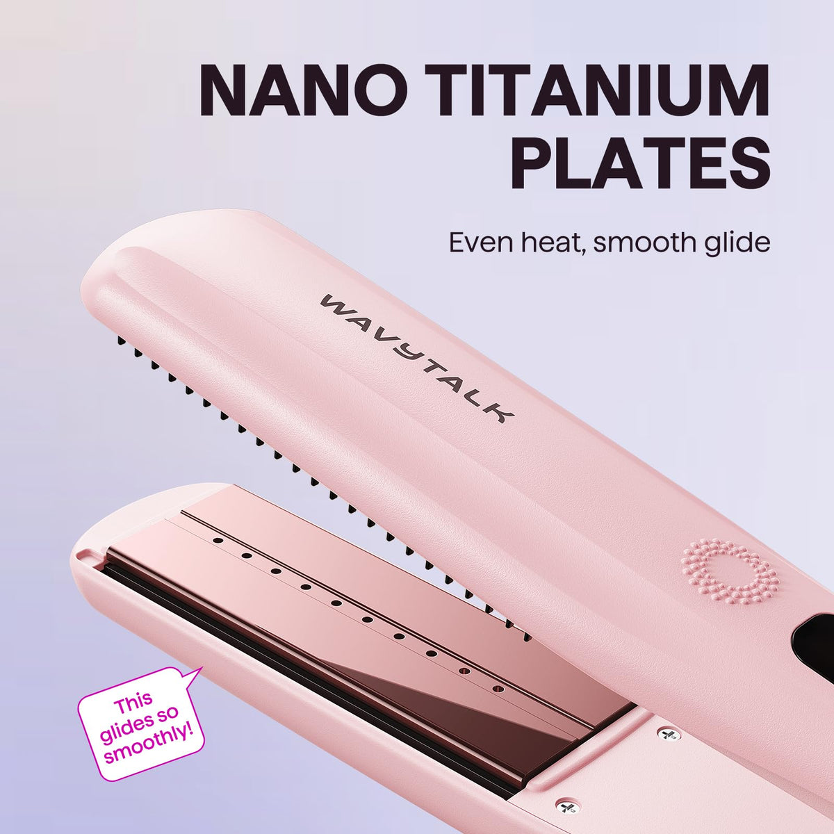 Wavytalk Steam Hair Straightener Steam Sesh for Less Heat Damage, Flat Iron