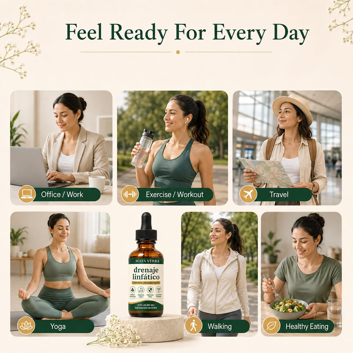SOURPLUS Maya Verra Drenaje LinfáTico Gotas, Lymphatic Drainage Drops, Full Body Detox & Cleanse, Immune Support, Reduce Bloating, Vegan, Non-GMO (60ml) (1)