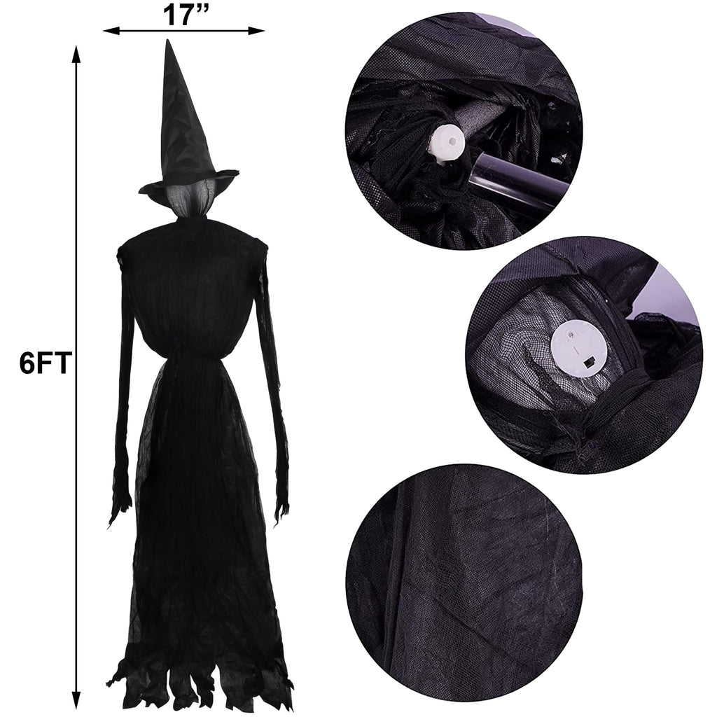 winemana 3 Pack Halloween Decorations Outdoor Halloween Witches Decor, 6FT