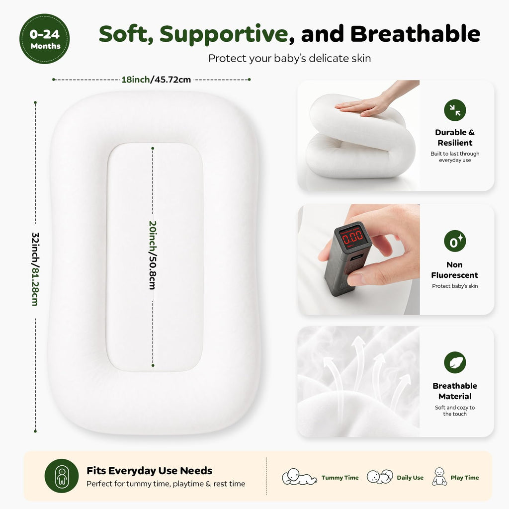 Mapotf Baby Lounger for Newborns 0-24 Months - Baby Essentials