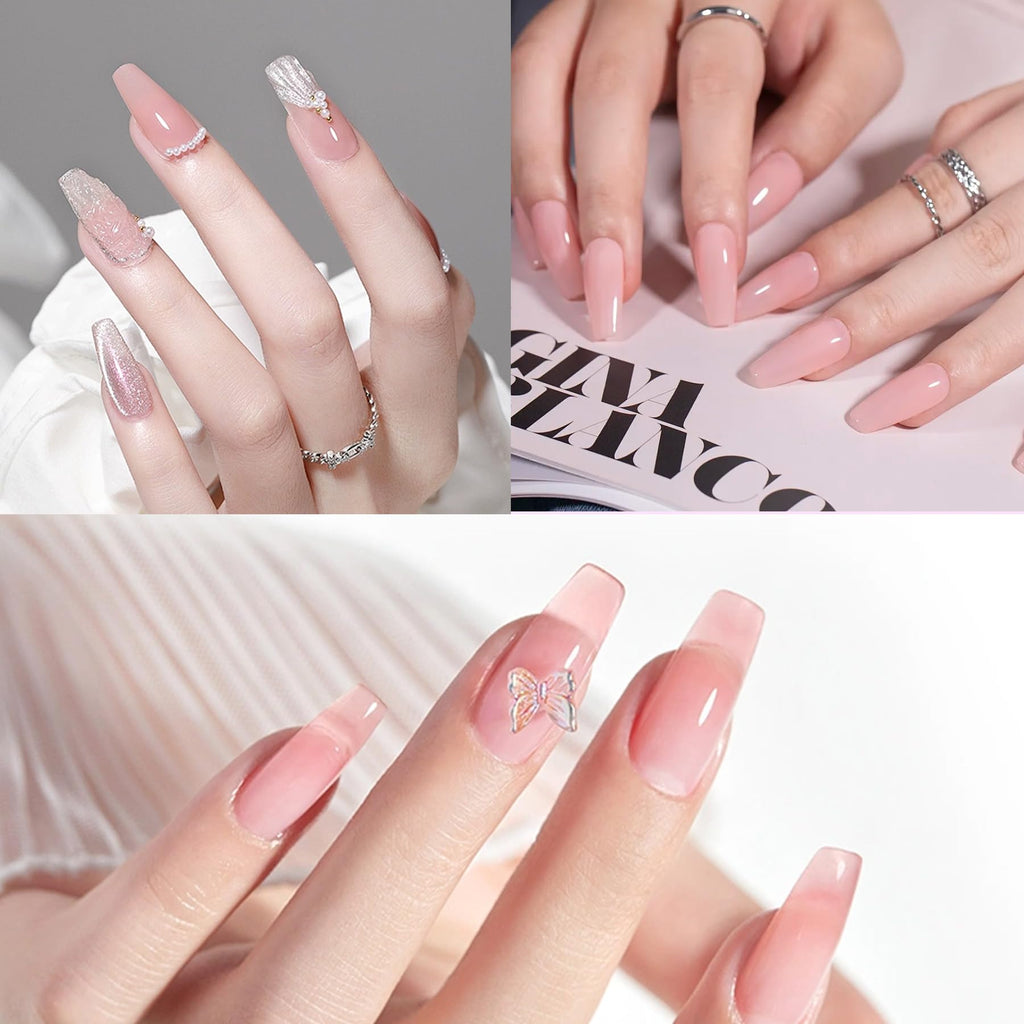 Creaglam Acrylic Powder 3Pcs 28g Cover Pink for Nail Art French Extension