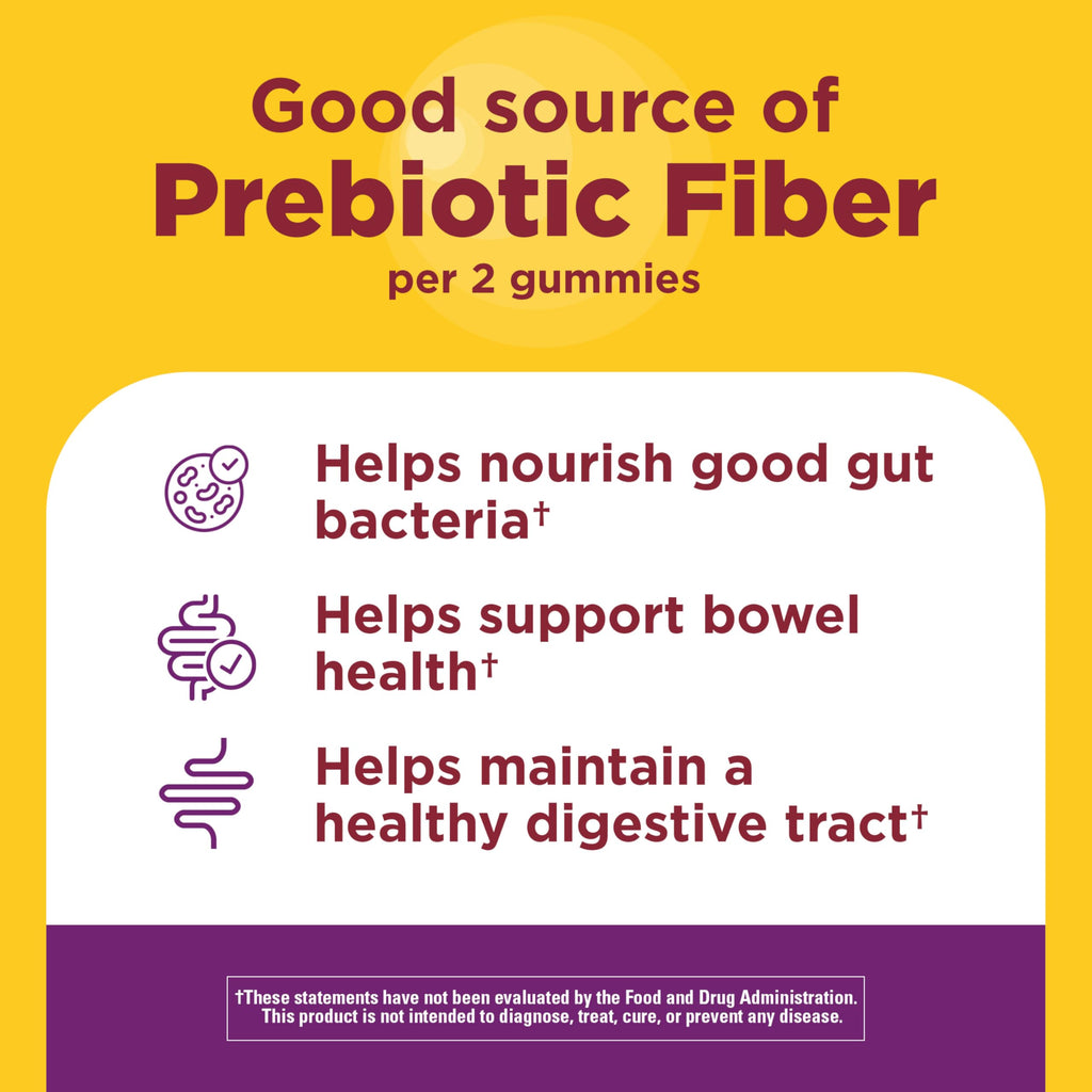 Nature Made Probiotic + Prebiotic Fiber Gummies, 50 Gummies