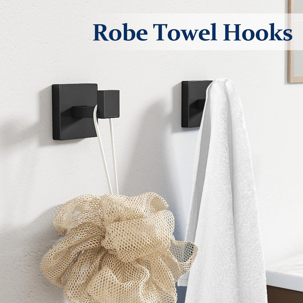 STWWO 20-Pieces Matte Black Bathroom Hardware Set