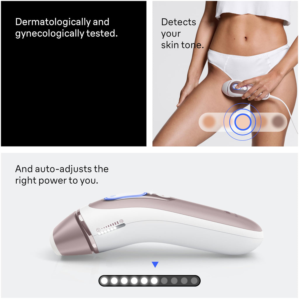 Braun Smart IPL, Skin i·Expert Pro 7, VOGUE's Best Hair Removal Device, IPL Hair Removal for Women and Men, Permanent Laser Hair Reduction At-Home, World's 1st Smart App, 3 Heads, IPL7243