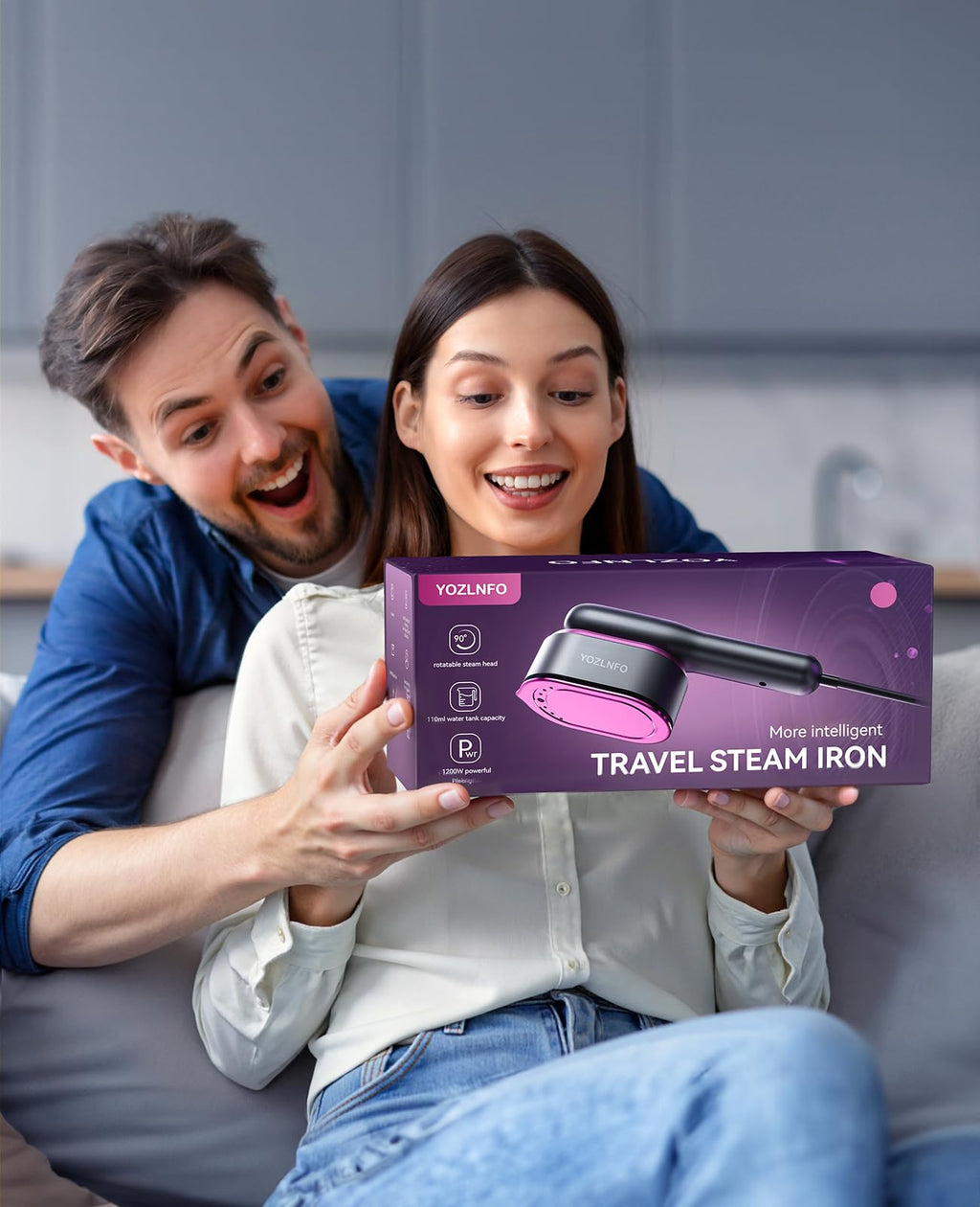 YOZLNFO Travel Steamer for Clothes, Portable Handheld Garment Iron 110V