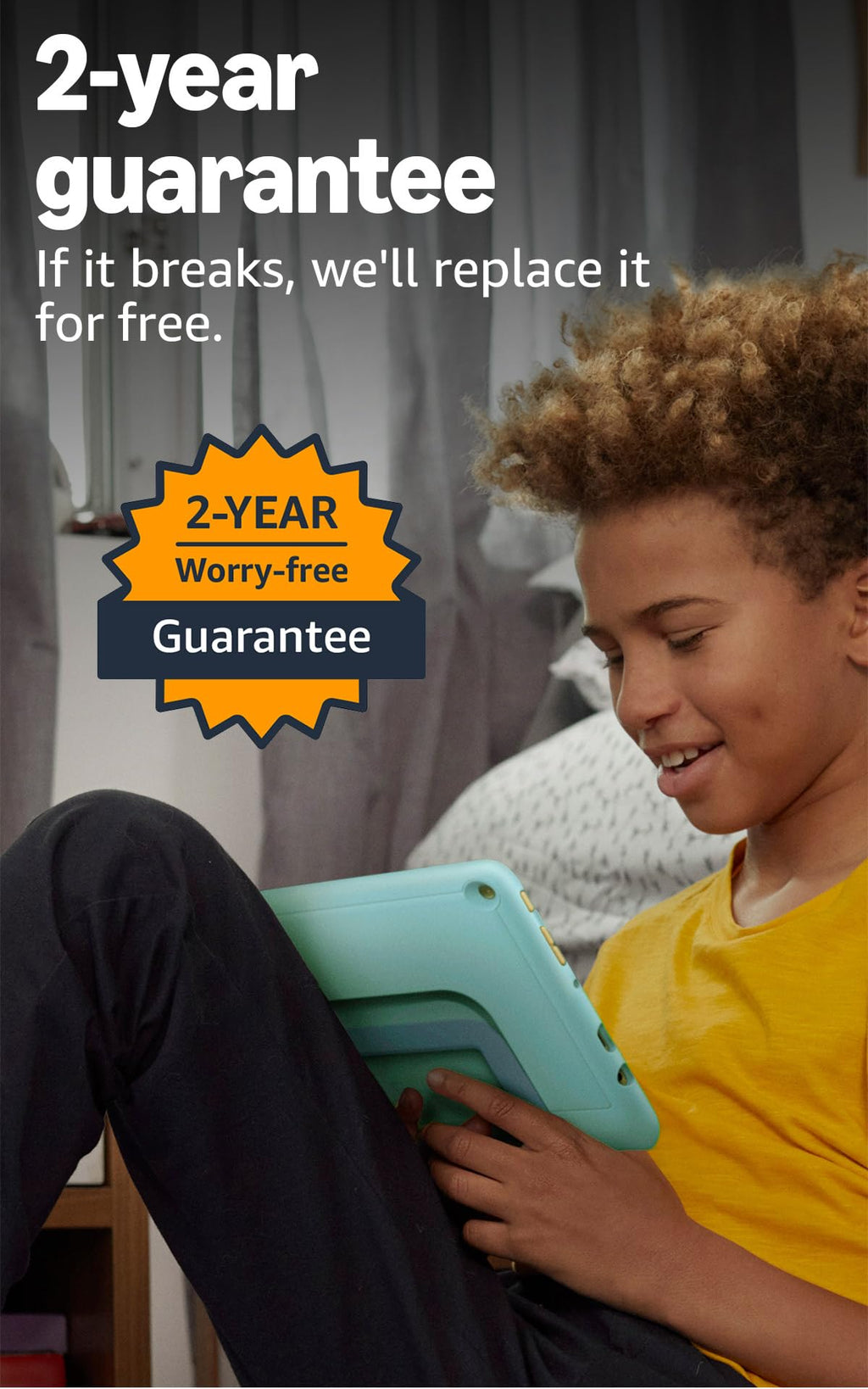 Amazon Fire HD 8 Kids Pro tablet, ages 6-12. Bright 8" HD screen, includes ad-free content, parental controls, 13-hr battery, slim case for older kids, 64GB, Hello Teal, (2024 release)